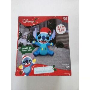 Disney Lighted Stitch Airblown Holiday Lights 3.2FT Tall Inflatable Yard Decor